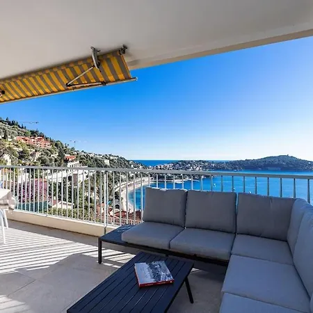Sur Mer:appartement-villa, Vue Mer, Jardin, Parking. 빌프랑슈쉬르메르